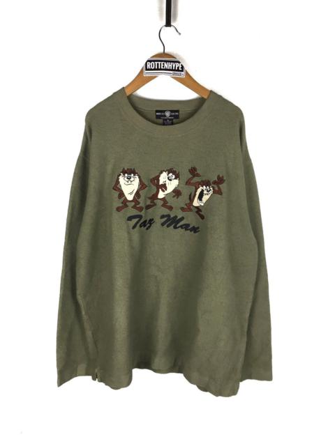 Other Designers Cartoon Network × Warner Bros - Taz Man Embroidery fleece long sleeve shirt