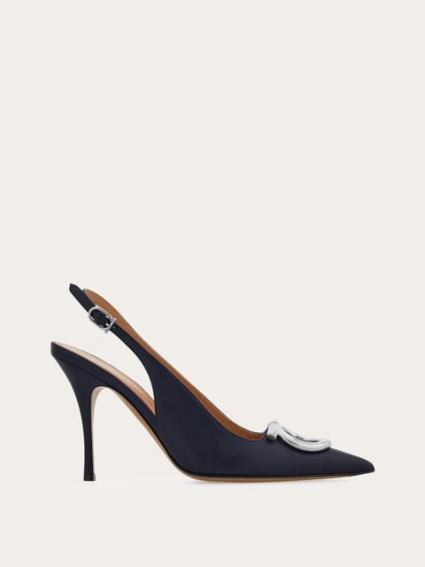 FERRAGAMO Maxi Gancini slingback pump