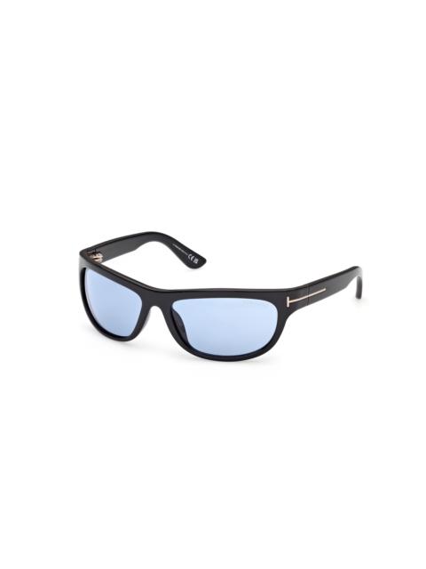 TOM FORD Tom Ford Anders-02 Blue Wrap Men's Sunglasses FT1363 01V 62