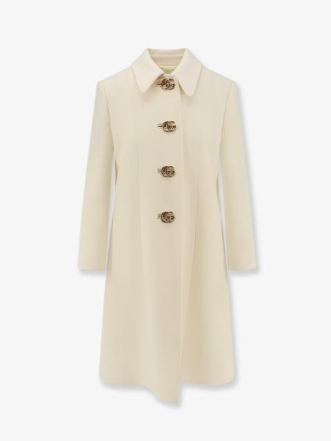 GUCCI Gucci White Wool Crêpe Coat