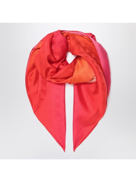 Prada Prada Fuchsia Printed Foulard In Twill Women