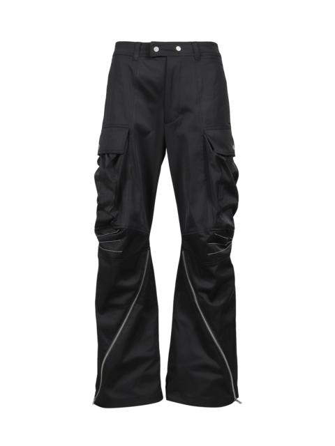 FFFPOSTALSERVICE ARTICULATED KNEE DART CARGO TROUSERS / BLK