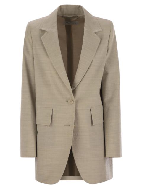 Maxmara Women Acacia1234 - Single-Breasted Wool Canvas Blazer