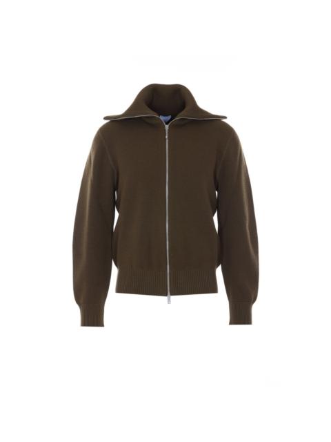 Bottega Veneta Bottega Veneta Men Wool And Cotton Zip Up Cardigan