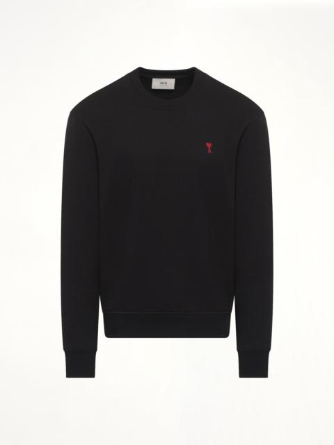AMI Paris Red Ami De Coeur Sweatshirt in Black