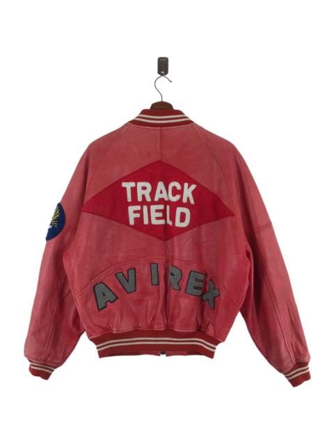 Other Designers VINTAGE AVIREX CO LTD VARSITY LEATHER BOMBER JACKET