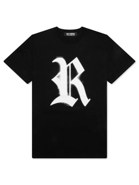 Raf Simons R PRINT T-SHIRT - BLACK