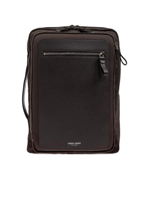 GIORGIO ARMANI logo-motif backpack