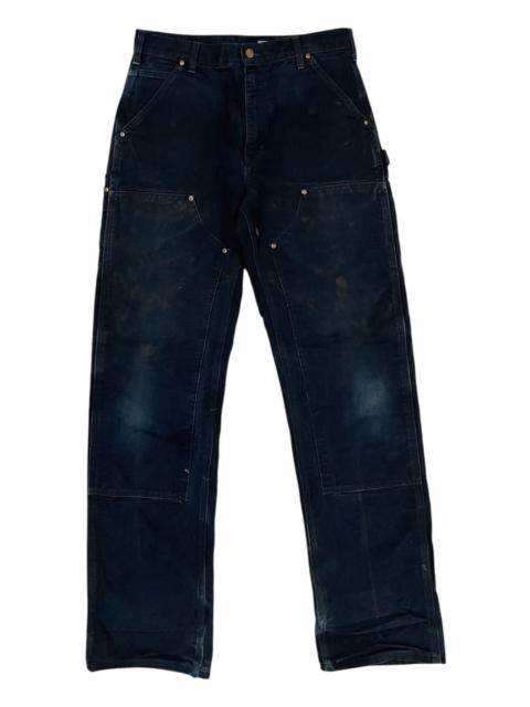 Other Designers Vintage Carhartt Detroit Black Double Knee Duck Cotton Jeans