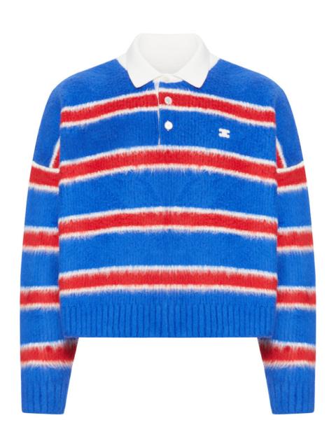 CELINE Celine Men Striped Sweater With Polo Style Collar