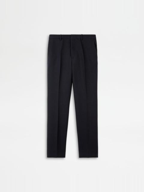Tod's SLIM FIT PANTS IN WOOL - BLUE
