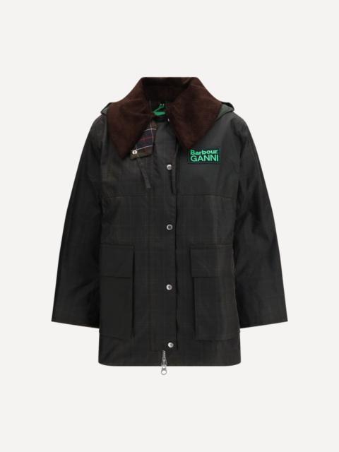 Barbour Tartan Waxed Duffle Coat by Barbour x GANNI