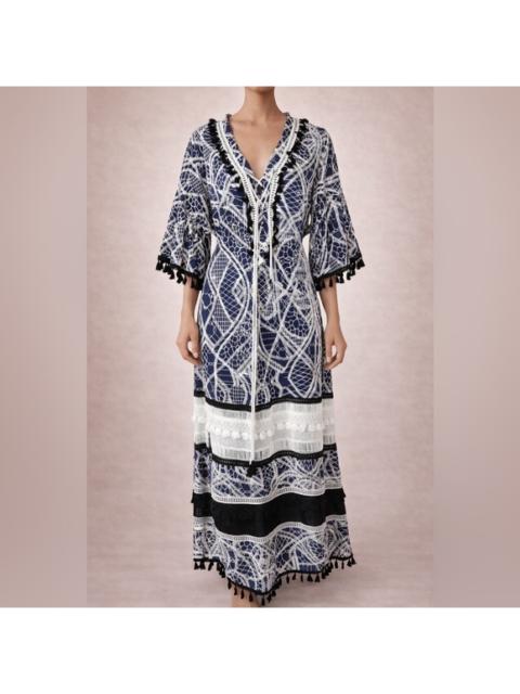 Other Designers Jonathan Simkhai Navy and White Maxi Dress