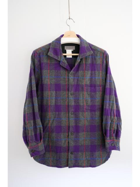 Yohji Yamamoto AW02 Wool Flannel Plaid Shirt