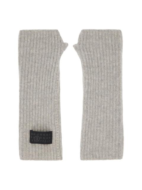 MM6 Maison Margiela Gray Fisherman Knit Arm Warmers