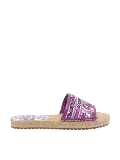 Dolce & Gabbana Dolce&Gabbana Women Maiolica Pattern Espadrilles Slides
