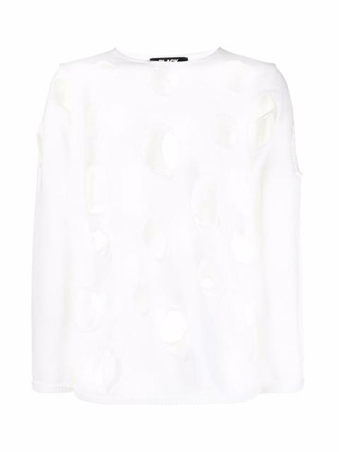BLACK COMME des GARÇONS CUT-OUT HOLE JUMPER