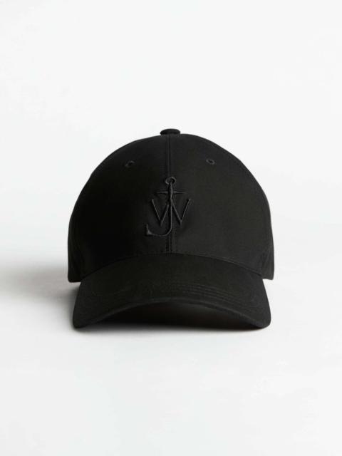 JW Anderson WAXED COTTON BASEBALL CAP IN BLACK