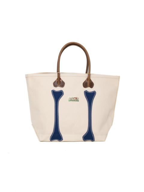 Kapital #4 Canvas KOTSU KOTSU TOTE BAG M - Ecru x Navy