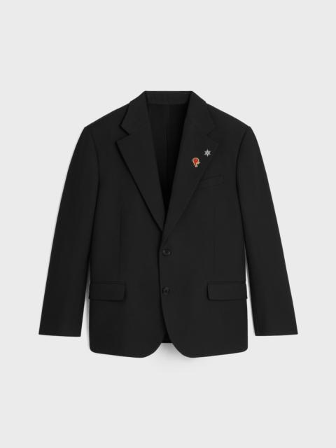 CELINE tailored jacket IN wool gabardine