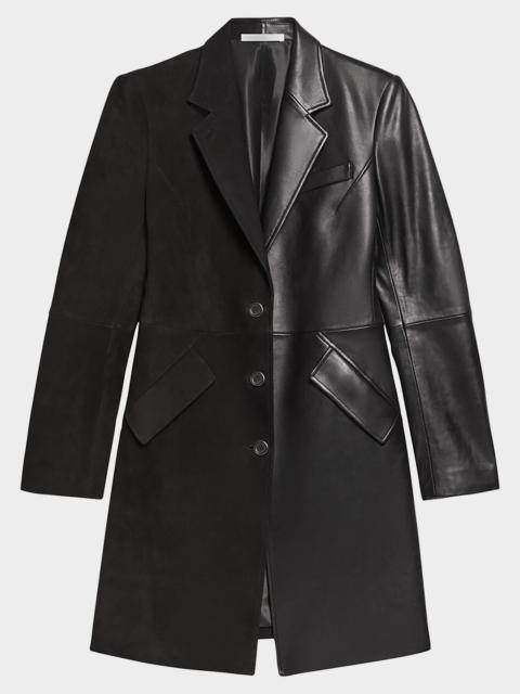 Helmut Lang Sculpted Leather Apex Coat
