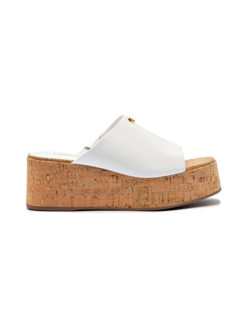 Larroude - Larroude Charli Mule In White Patent Leather