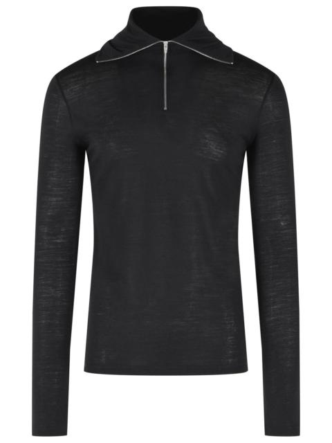 Jil Sander Jil Sander Virgin Wool Blend Polo Black Men