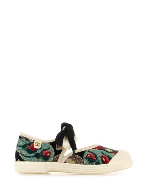 Valentino Embroidered canvas Bay By Bay slip ons