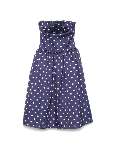 polka-dot midi dress