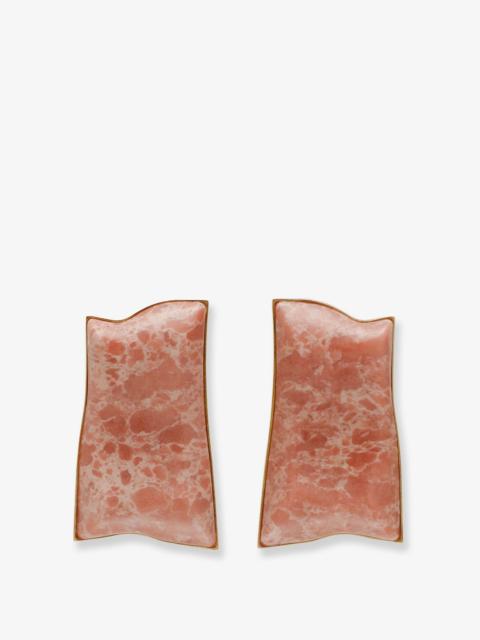 Cult Gaia Cult Gaia Alaya Stone-Effect Resin Earrings Pink