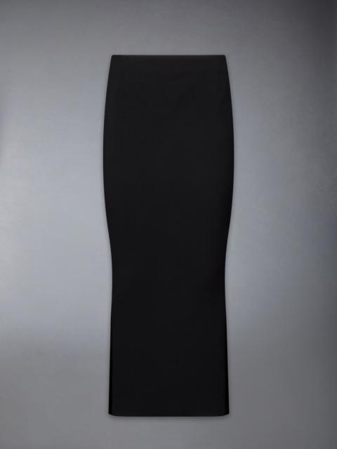 Thom Browne Solid Wool Crepe Low Rise Maxi Hobble Skirt