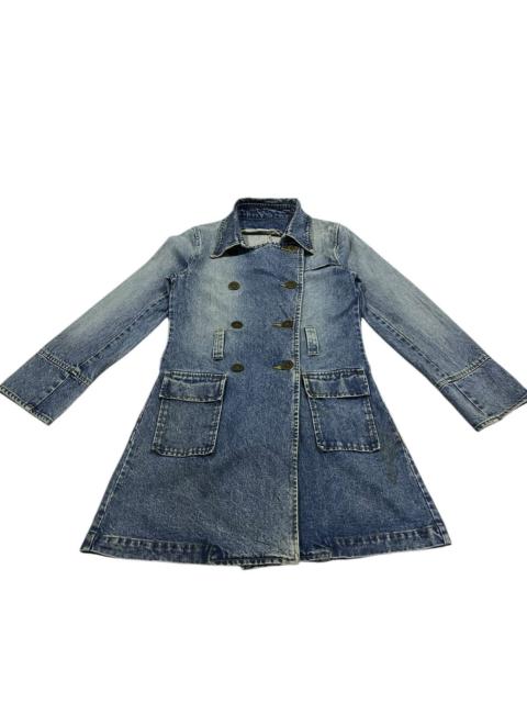 Hysteric Glamour 🇯🇵 BLUE MOON BLUE JAPAN DOUBLE BREASTED DENIM LONG JACKET