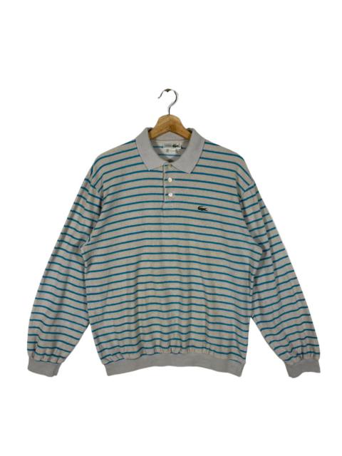 Other Designers Vintage 90s Chemise Lacoste Stripe Half utton Sweatshirt