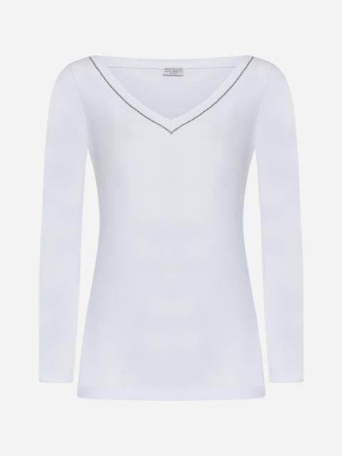 Brunello Cucinelli Long-sleeved cotton t-shirt