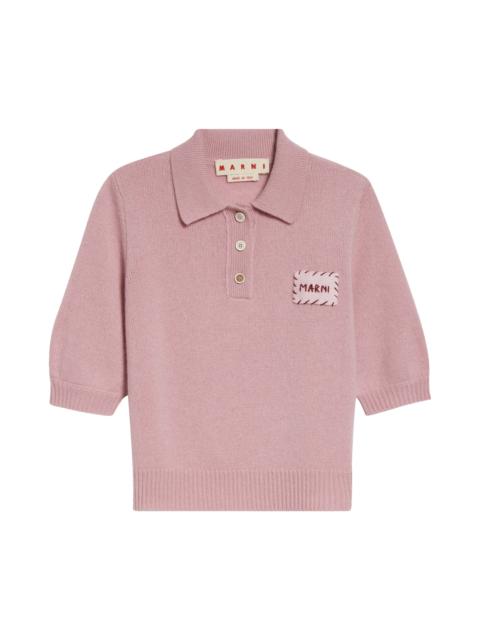 Marni Marni Mending Logo Cashmere Sweater in Quartz at Nordstrom