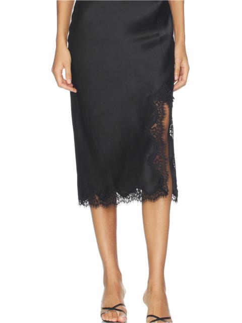 L'AGENCE Tico Lace Midi Skirt