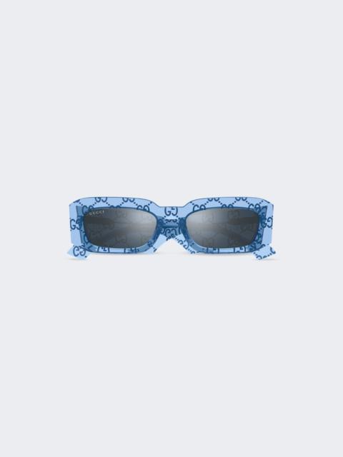 GUCCI Rectangular Sunglasses Blue