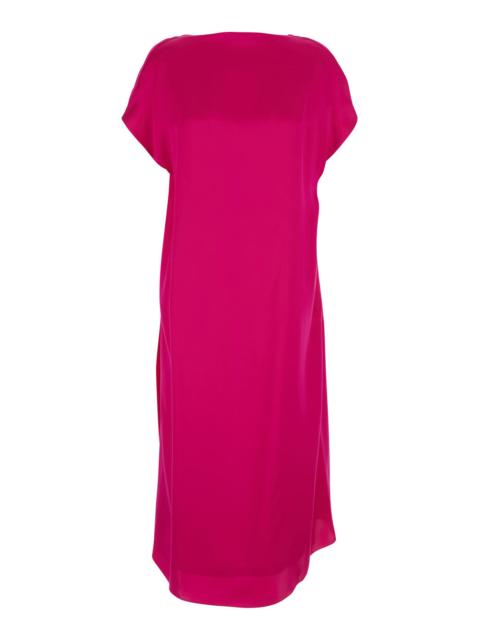 Dries Van Noten Dries Van Noten Women Pink Dress With V-Neck On The Back And Short Sleeves In Silk Woman