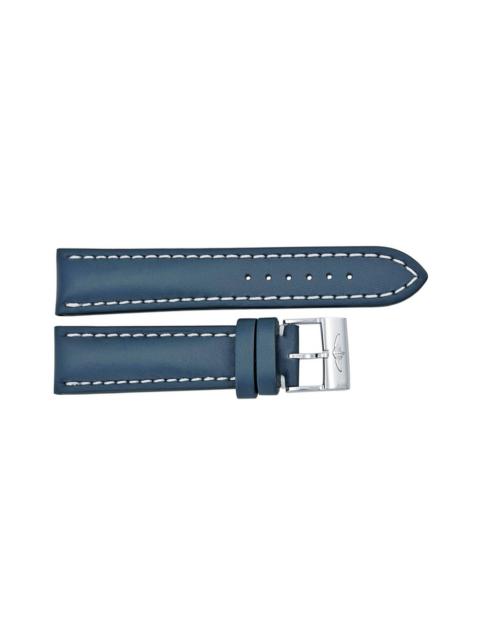 BREITLING Breitling Blue Leather and White Stitching with a Tang Buckle 22-20mm