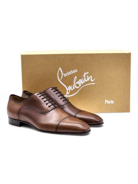 Christian Louboutin Greggo Leather Oxford Shoes Brown EU 41 US 8 - NWB $995