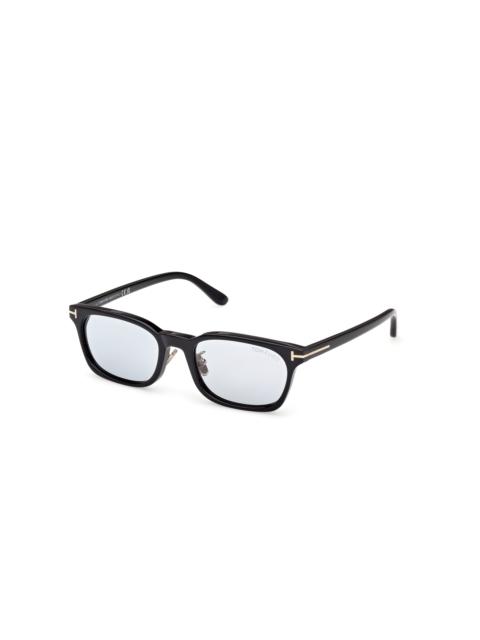 TOM FORD Tom Ford Smoke Mirror Rectangular Ladies Sunglasses FT1350-D 01A 53
