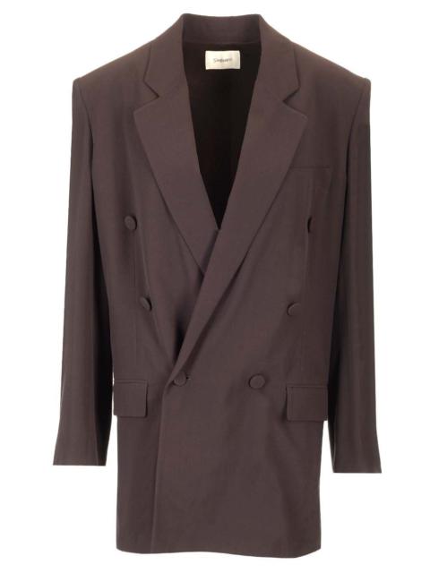 SAINT LAURENT Saint Laurent Women Silk Crepe Doble- Breasted Blazer