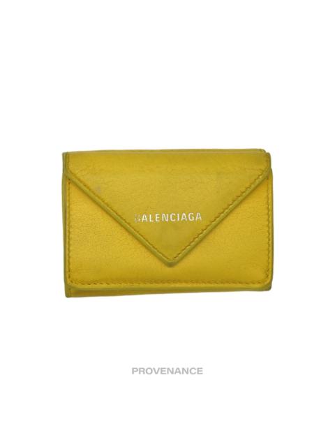 BALENCIAGA Balenciaga Papier Mini Wallet - Yellow Leather