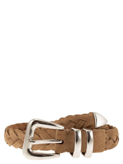 Brunello Cucinelli Brunello Cucinelli Men Reversed Calfskin Belt With Braided Tip