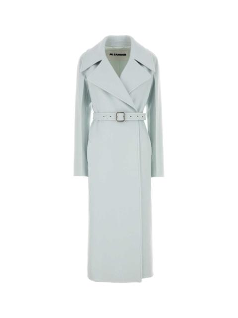 Jil Sander Jil Sander Women Pastel Light Blue Cashmere Coat
