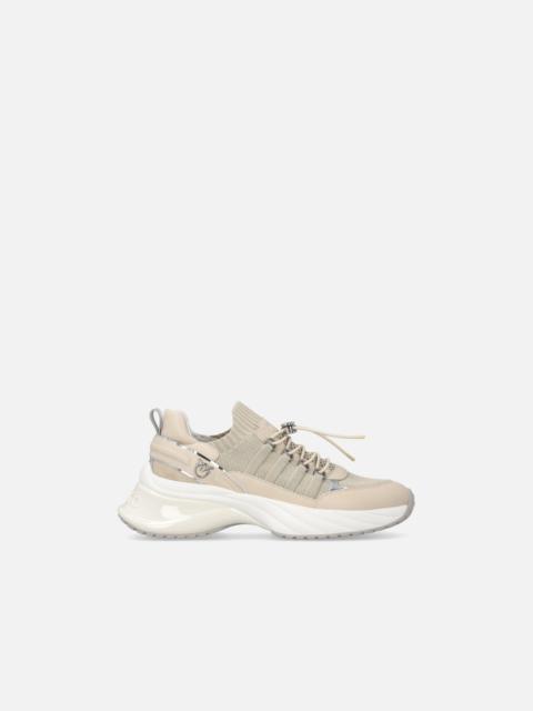 PINKO KNITTED SNEAKERS WITH LACES AND CORD LOCK