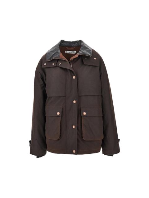 Other Designers Acne Waxed Canvas Padded Jacket Brown Women