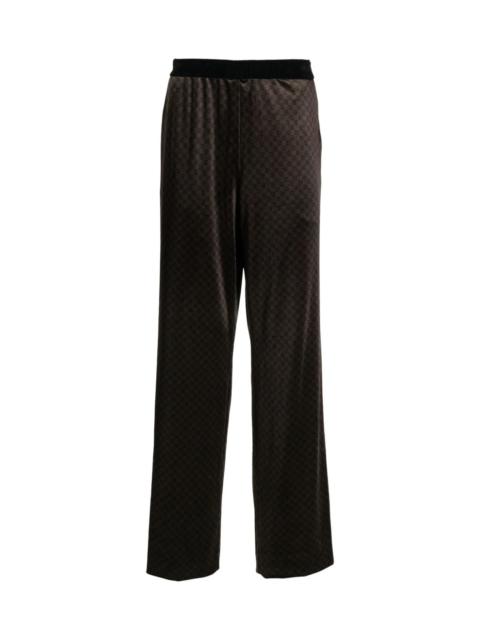 Balmain MONOGRAM-JACQUARD STRAIGHT-LEG TROUSERS