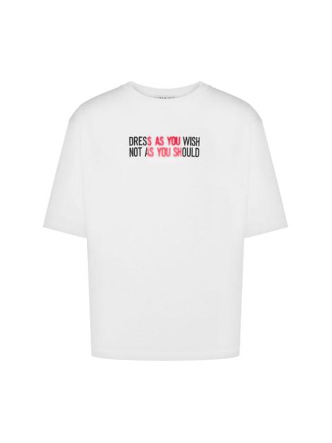 slogan-print cotton T-shirt