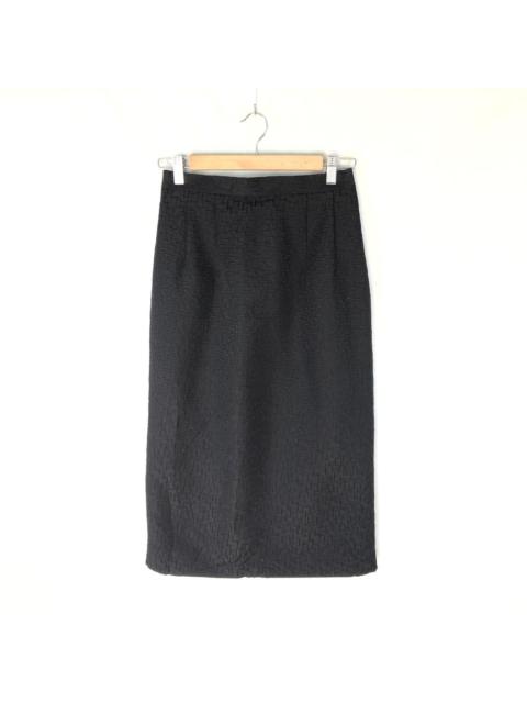 Balmain Rare! Balmain Paris Wool Blend Crinkle Skirt